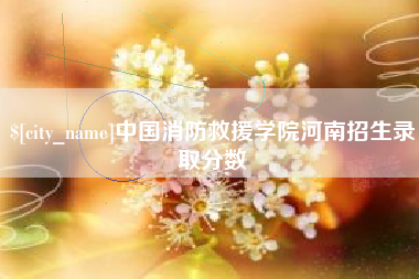 山南中国消防救援学院河南招生录取分数