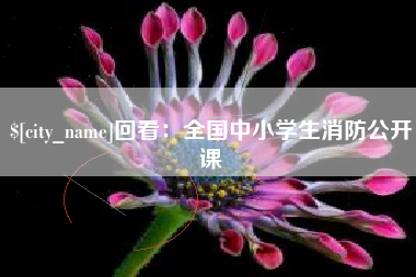 山南回看：全国中小学生消防公开课