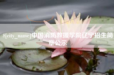 山南中国消防救援学院辽宁招生简章公示