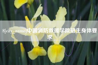 山南中国消防救援学院招生身体要求