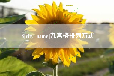 山南九宫格排列方式