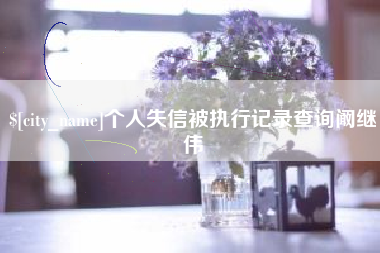 山南个人失信被执行记录查询阚继伟