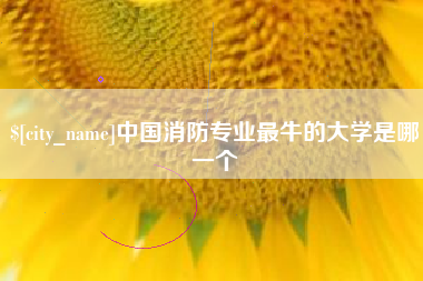 山南中国消防专业最牛的大学是哪一个
