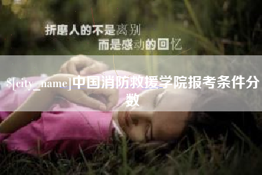 山南中国消防救援学院报考条件分数