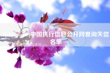 山南中国执行信息公开网查询失信名单