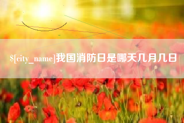山南我国消防日是哪天几月几日