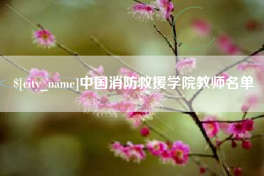 山南中国消防救援学院教师名单