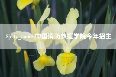 山南中国消防救援学院今年招生