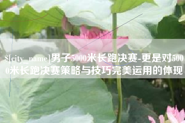 山南男子5000米长跑决赛-更是对5000米长跑决赛策略与技巧完美运用的体现