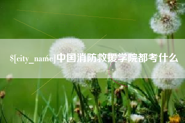 山南中国消防救援学院都考什么