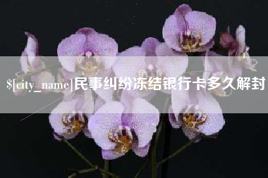 山南民事纠纷冻结银行卡多久解封