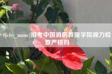 山南报考中国消防救援学院视力检查严格吗