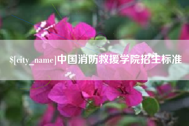 山南中国消防救援学院招生标准