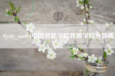 山南中国消防学院救援学院分数线